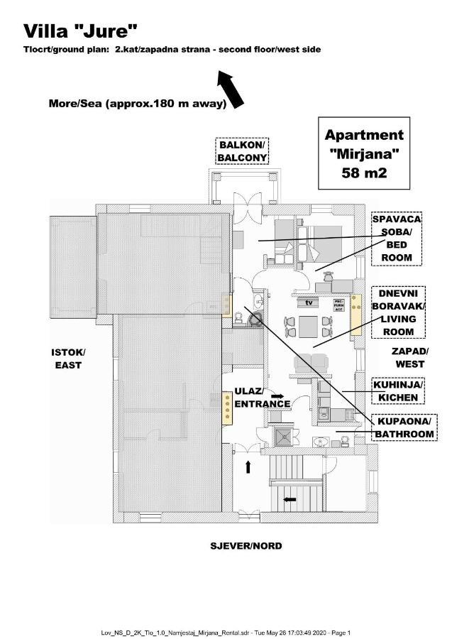 Villa Jure - Apartment Mirjana ロヴラン エクステリア 写真